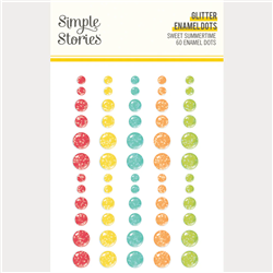 Simple Stories -  Sweet Summertime Glitter Enamel Dots