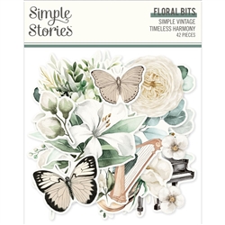 Simple Stories -  Simple Vintage Timeless Harmony Floral Bits & Pieces Die Cuts