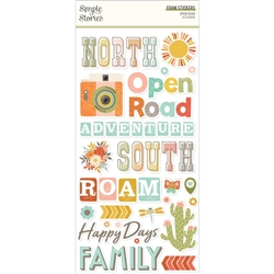 Simple Stories -  Open Road Foam Stickers