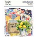 Simple Stories - Simple Vintage Linen Market Large Chipboard Clusters 6/Pkg
