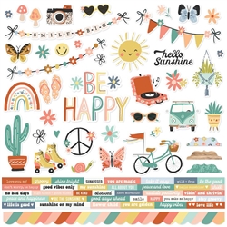 Simple Stories - Boho Sunshine Cardstock Stickers 12X12