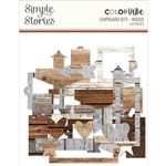 Simple Stories - Color Vibe Woods Chipboard Bits & Pieces 120/Pkg
