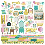 Simple Stories - Flea Market Cardstock Stickers 12X12