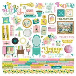 Simple Stories - Flea Market Cardstock Stickers 12X12