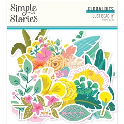 Simple Stories - Just Beachy Bits & Pieces Die-Cuts Floral 39/Pkg