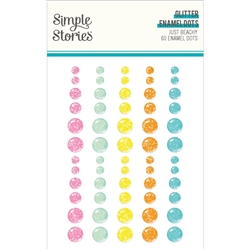 Simple Stories - Just Beachy Glitter Enamel Dots