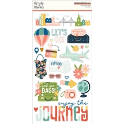 Simple Stories - Pack Your Bags Chipboard Stickers 6X12