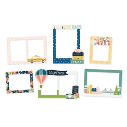 Simple Stories - Pack Your Bags Chipboard Frames 6/Pkg