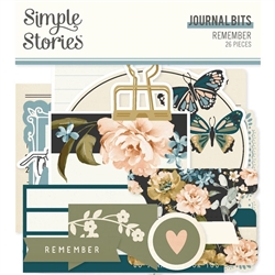 Simple Stories - Remember Bits & Pieces Die-Cuts 26/Pkg Journal