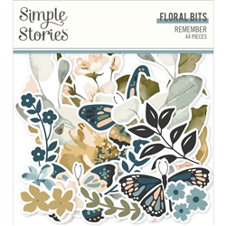 Simple Stories - Remember Bits & Pieces Die-Cuts 44/Pkg Floral