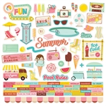 Simple Stories - Retro Summer Cardstock Stickers 12X12