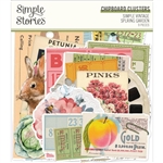 Simple Stories - Simple Vintage Spring Garden Chipboard Clusters