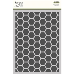 Simple Stories - Simple Vintage Spring Garden 6X8 Stencil Honeycomb