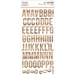 Simple Stories - Color Vibe Foam Alphas Stickers Vintage Woods Hickory