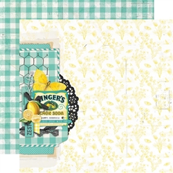 Simple Stories - Simple Vintage Lemon Twist Double-Sided Cardstock 12x12 Sweet Life