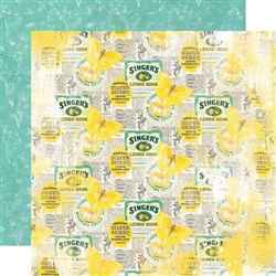 Simple Stories - Simple Vintage Lemon Twist Double-Sided Cardstock 12x12 Easy Peasy