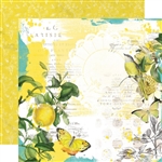 Simple Stories - Simple Vintage Lemon Twist Double-Sided Cardstock 12x12 Sunshine & Lemonade