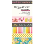 Simple Stories - True Colors Washi Tape 5/Pkg