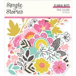 Simple Stories - True Colors Floral Bits & Pieces Die-Cuts 60/Pkg