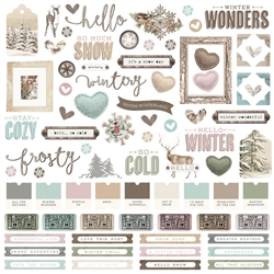 Simple Stories - Simple Vintage Winter Woods 12x12 Combo Sticker