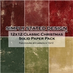 Simply Stated Design - Classic Christmas 12x12 Solids Pack