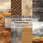 Simply Stated Design - Wild West 12x12 Paper Pack