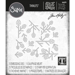 Sizzix Tim Holtz - Thinlits EMBOSSING Dies Pine Patterns