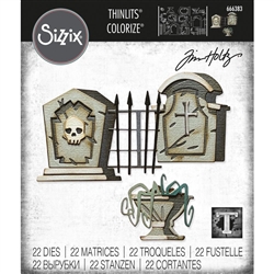 Sizzix Tim Holtz - Thinlits Dies Graveyard Colorize