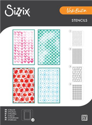 Sizzix - Sizzix A6 Layered Stencils By Vicki Boutin 4/Pkg