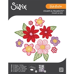 Sizzix - Sizzix Clear Stamp With Framlits Die By Vicki Boutin 16/Pk