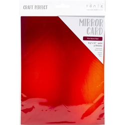 Tonic - Mirror Cardstock 8.5X11 Iridescent Fire Stone Red (5 sheets)