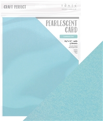 Tonic - Pearlescent Cardstock 8.5X11 Caribbean Sea  (5 sheets)