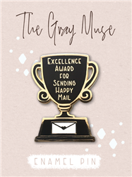 The Gray Muse - Excellence Award For Sending Happy Mail Enamel Pin