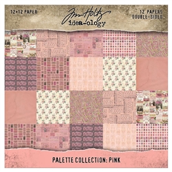 Tim Holtz - Idea-Ology Palette Collection: Pink 12X12 Double-Sided Cardstock Pack