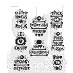 Tim Holtz - Stampers Anonymous Cling Stamps 7X8.5 Halloween Whatnots