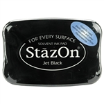 Tsukineko Imagine Crafts - StazOn Solvent Ink Pad Jet Black