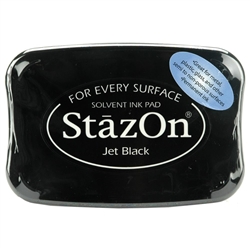 Tsukineko Imagine Crafts - StazOn Solvent Ink Pad Jet Black