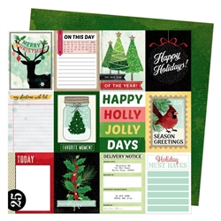 Vicki Boutin -  Evergreen & Holly Double-Sided Cardstock 12X12  Jolly Days