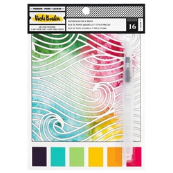 Vicki Boutin - *PRE-ORDER* Mixed Media 6X8 Watercolor Paper Pad & Brush  16/Pkg