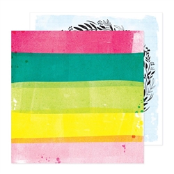 Vicki Boutin - Bold & Bright Double-Sided Cardstock 12X12 Rainbow Stripes