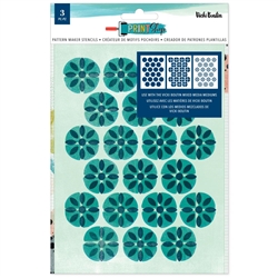 Vicki Boutin -  Print Shop Stencils 3/Pkg Pattern Maker