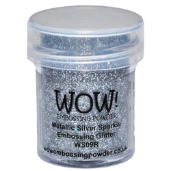 Wow! Embossing Powder Metallic Silver Sparkle 15 ml