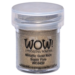 Wow! Embossing Powder Metallic Gold Rich Super Fine 15 ml
