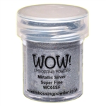 Wow! Embossing Powder Metallic Silver Super Fine 15 ml