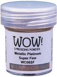 Wow! Embossing Powder Metallic Platinum Super-Fine 15 ml