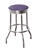 Bar Stool 24" Tall Chrome Finish Retro Style Backless Stool with a Lavender Glitter Vinyl Covered Swivel Seat Cushion