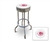 Bar Stool 29" Tall Chrome Finish Retro Style Backless Stool Featuring the Cincinnati Reds MLB Team Logo Decal on a White Vinyl Covered Swivel Seat Cushion