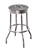 Bar Stool 29" Tall Chrome Finish Retro Style Backless Stool Featuring the Chicago White Sox MLB Team Logo Decal on a Gray Vinyl Covered Swivel Seat Cushion