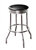 Bar Stool 29" Tall Chrome Finish Retro Style Backless Stool with a Black Glitter Vinyl Covered Swivel Seat Cushion