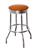 Bar Stool 29" Tall Chrome Finish Retro Style Backless Stool with a Copper Glitter Vinyl Covered Swivel Seat Cushion